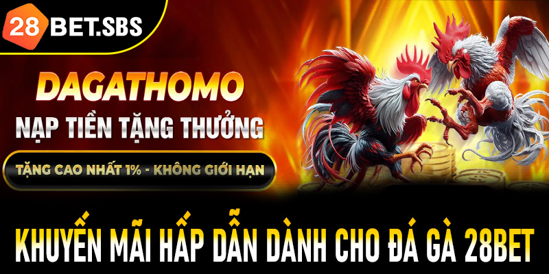 Khuyến mãi hấp dẫn dành riêng cho đá gà 28Bet